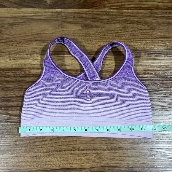 Aerie Seamless Crossback Sports Bra Womens Size Medium Purple Ombre - Picture 3 of 5